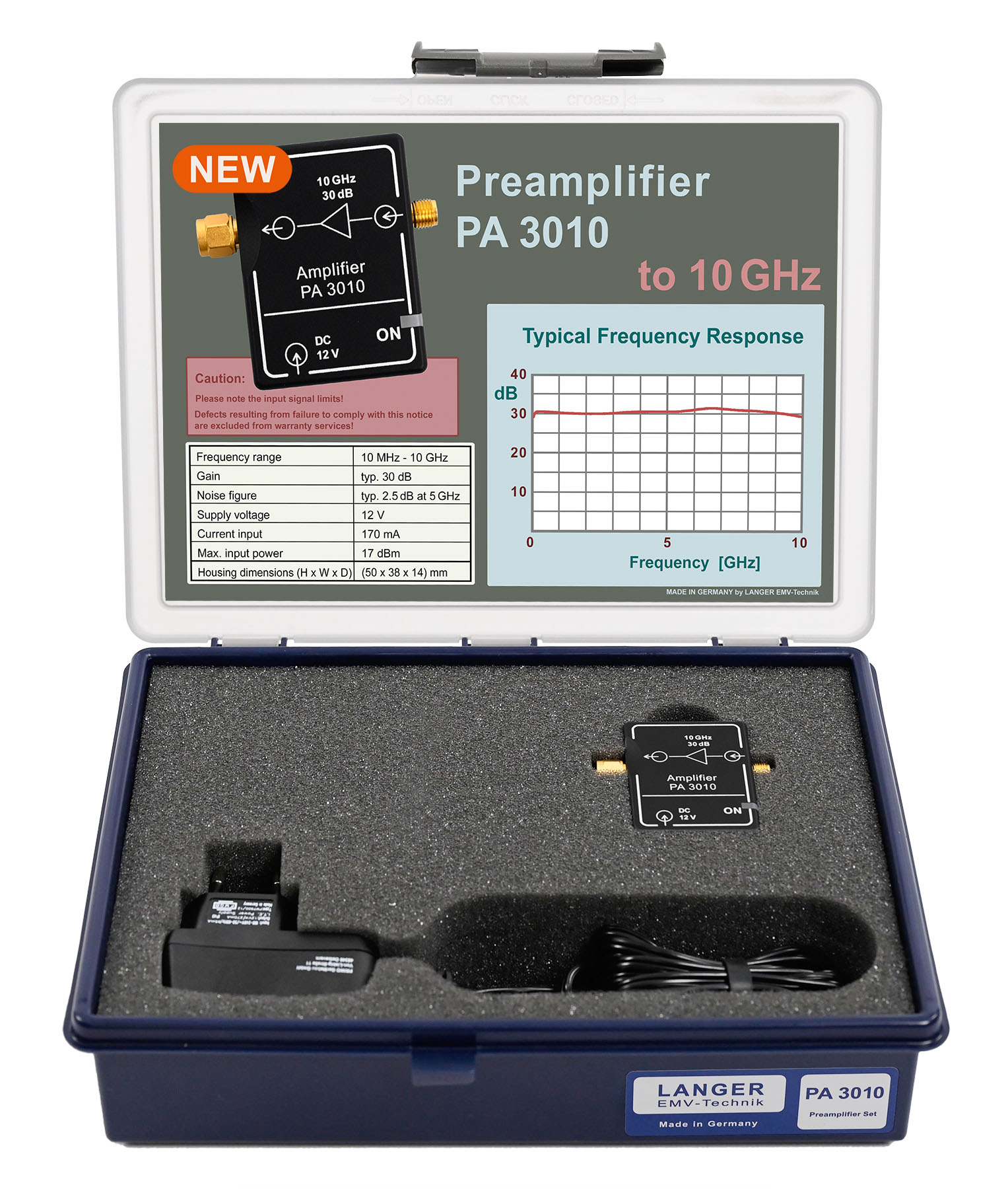 PA 3010 set, Preamplifier 10 MHz up to 10 GHz